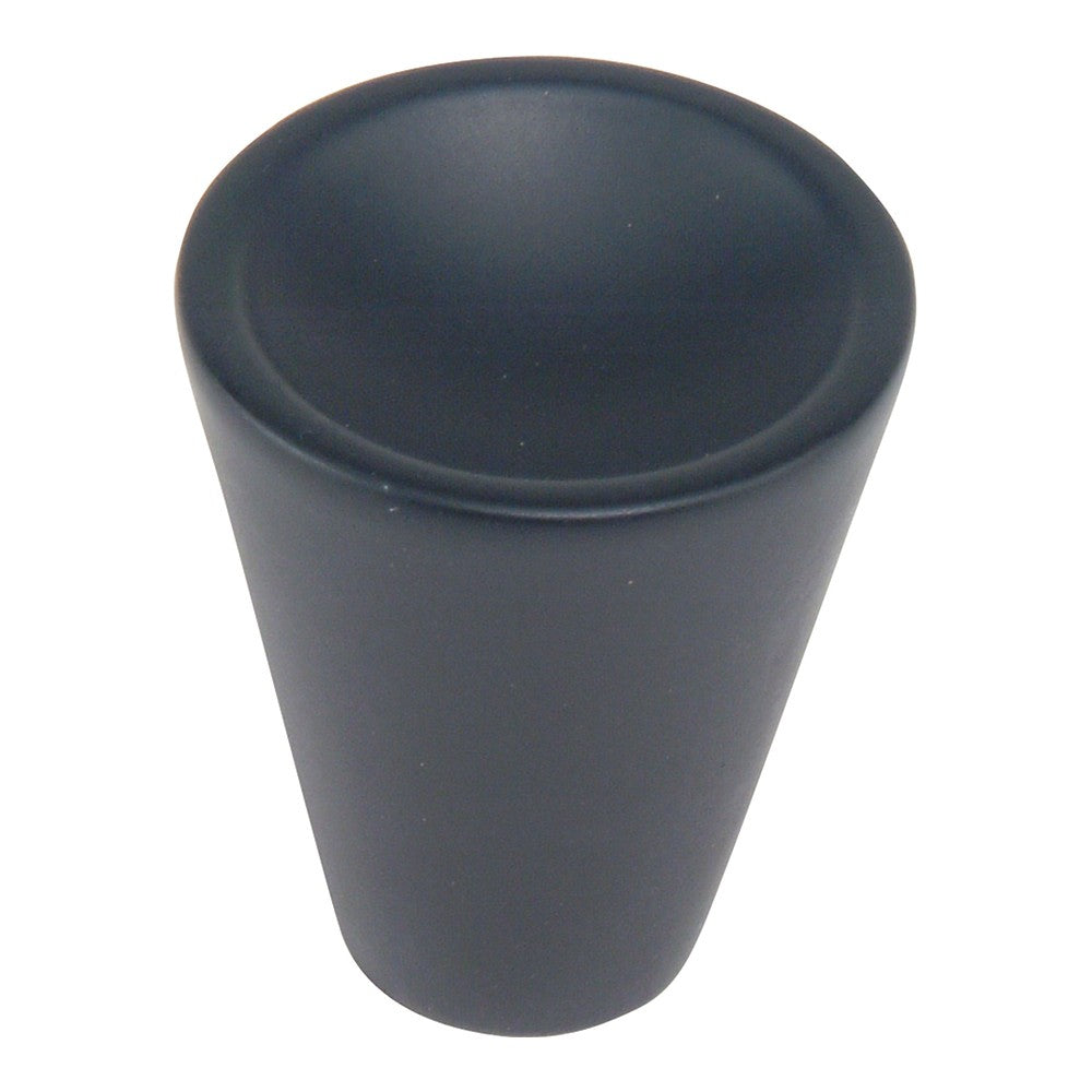 ATLAS HOMEWARES CABINET HARDWARE DAP CONE KNOB MATTE BLACK - cabinetknobsonline