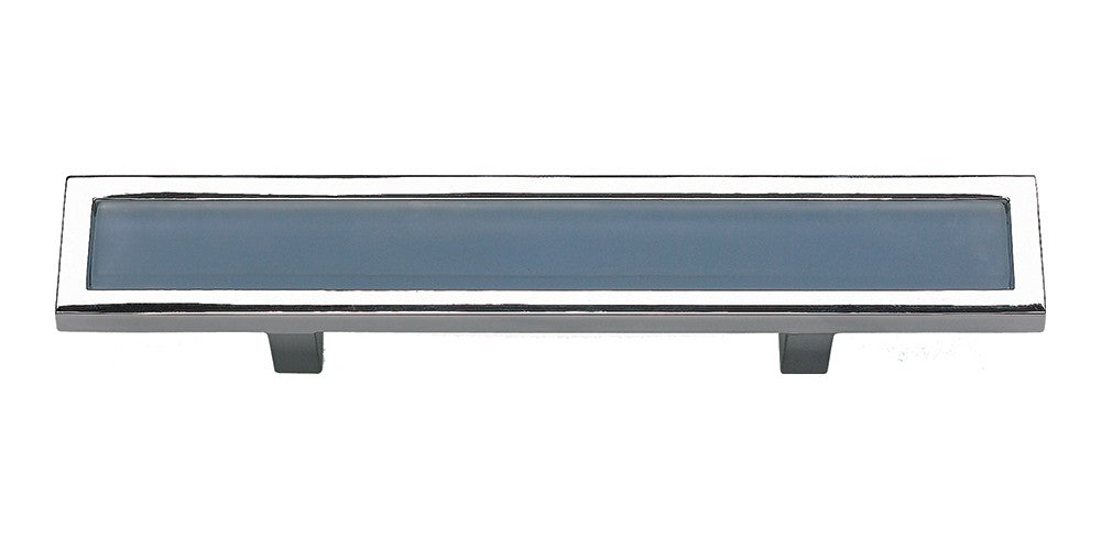 ATLAS HOMEWARES CABINET HARDWARE SPA BLUE PULL 3" CC CHROME - cabinetknobsonline