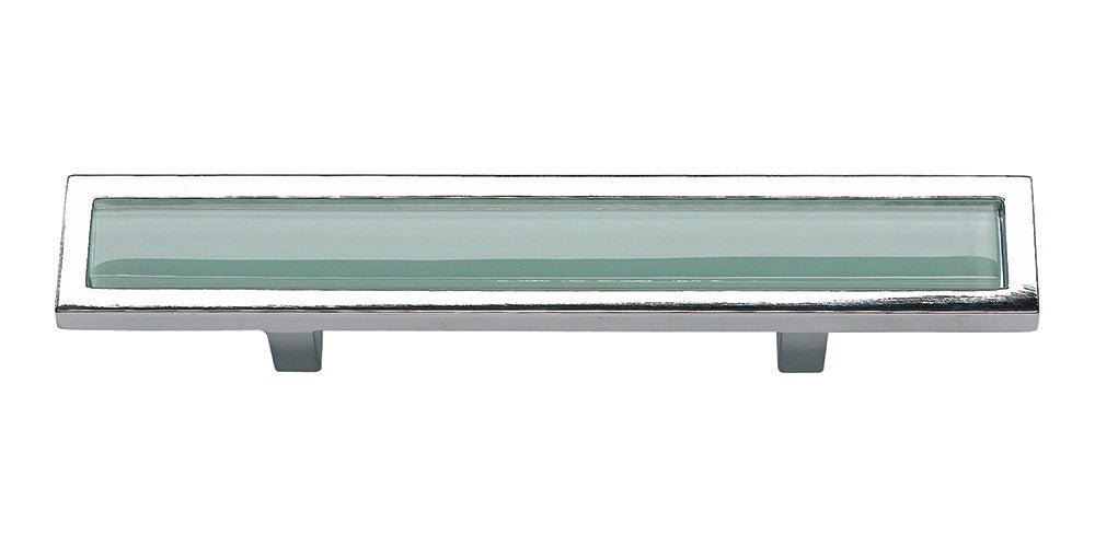 ATLAS HOMEWARES CABINET HARDWARE SPA GREEN PULL 3" CC CHROME - cabinetknobsonline