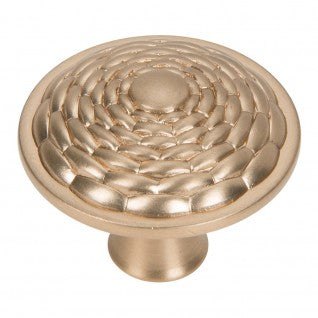 ATLAS HOMEWARES CABINET HARDWARE MANDALAY ROUND KNOB CHAMPAGNE - cabinetknobsonline