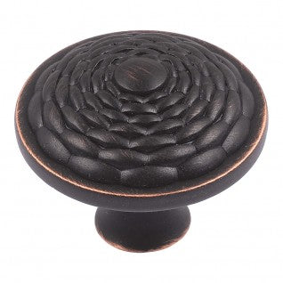 ATLAS HOMEWARES CABINET HARDWARE MANDALAY ROUND KNOB VENITIAN BRONZE - cabinetknobsonline