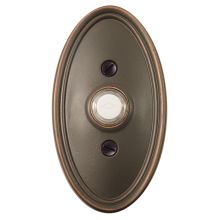 Emtek Door Hardware Brass Door Bell with Plate and Button  Oval Rosette - cabinetknobsonline