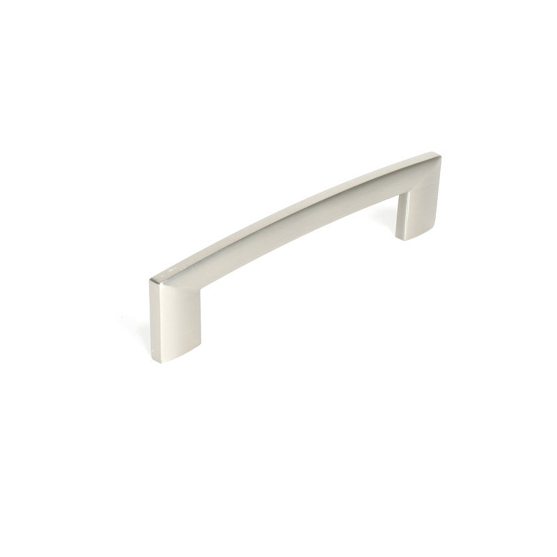 Century Cabinet Hardware Villon 128 mm cc zinc die cast pull in Dull Satin Nickel - cabinetknobsonline