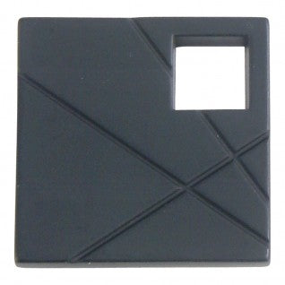 ATLAS HOMEWARES CABINET HARDWARE MODERNIST SQUARE  LEFT KNOB MATTE BLACK - cabinetknobsonline