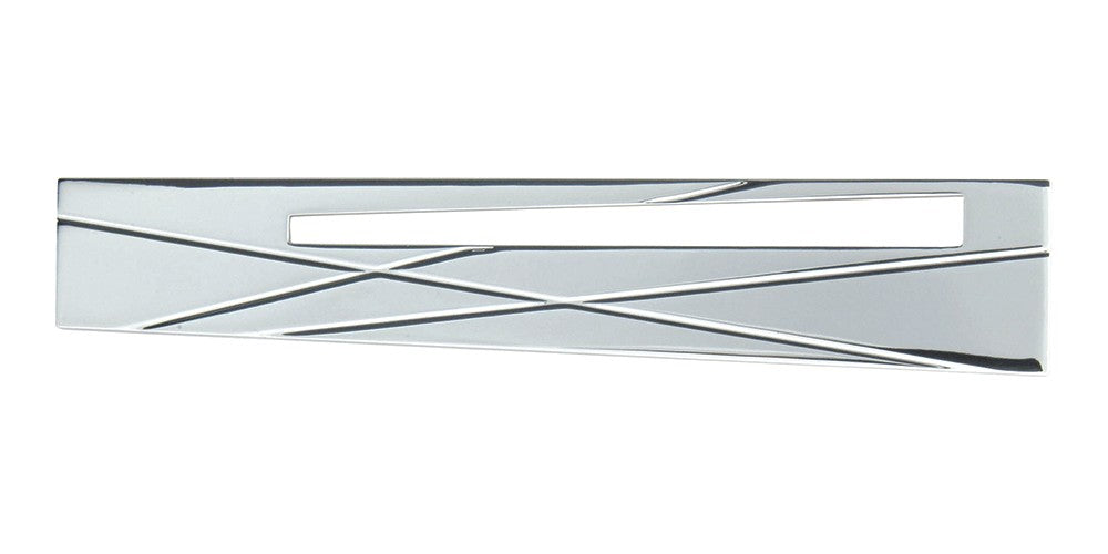 ATLAS HOMEWARES CABINET HARDWARE MODERNIST RIGHT PULL 3" CC CHROME - cabinetknobsonline