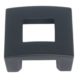 ATLAS HOMEWARES CABINET HARDWARE CENTINEL SQUARE KNOB 1.25" CC MATTE BLACK - cabinetknobsonline