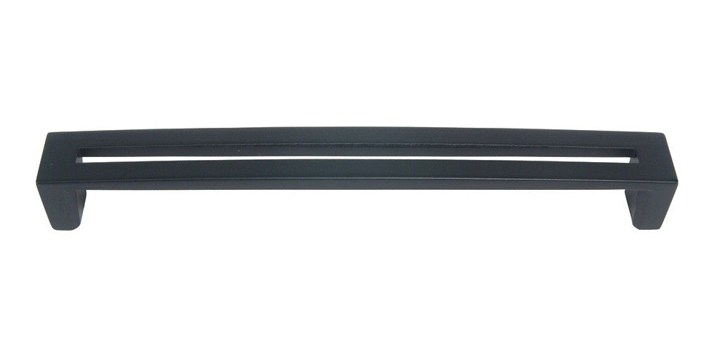 ATLAS HOMEWARES CABINET HARDWARE CENTINEL PULL 192 MM CC MATTE BLACK - cabinetknobsonline