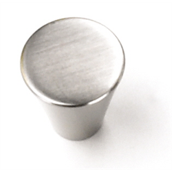 Laurey Cabinet Knobs, 3-4" Small Cone Knob- Brushed Satin Nickel - cabinetknobsonline