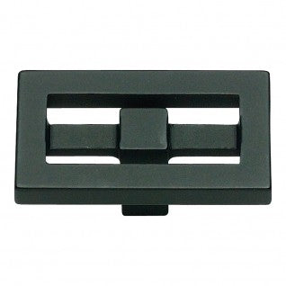 ATLAS HOMEWARES CABINET HARDWARE NOBU RECTANGLE KNOB MATTE BLACK - cabinetknobsonline