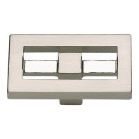 ATLAS HOMEWARES CABINET HARDWARE NOBU RECTANGLE KNOB BRUSHED NICKEL - cabinetknobsonline