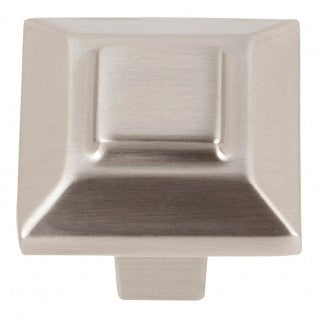 ATLAS HOMEWARES CABINET HARDWARE TROCADERO SMALL KNOB 1" BRUSHED NICKEL - cabinetknobsonline