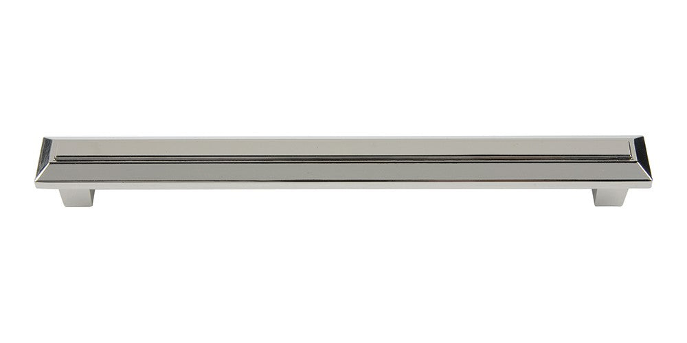 ATLAS HOMEWARES CABINET HARDWARE TROCADERO PULL 7.5" CC POLISHED NICKEL - cabinetknobsonline