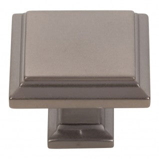 ATLAS HOMEWARES CABINET HARDWARE SUTTON PLACE SQUARE KNOB SLATE - cabinetknobsonline