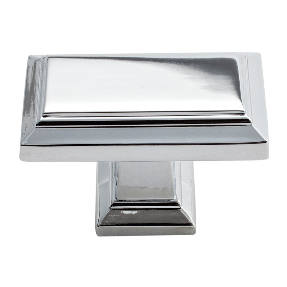 ATLAS HOMEWARES CABINET HARDWARE SUTTON PLACE RECTANGLE KNOB CHROME - cabinetknobsonline