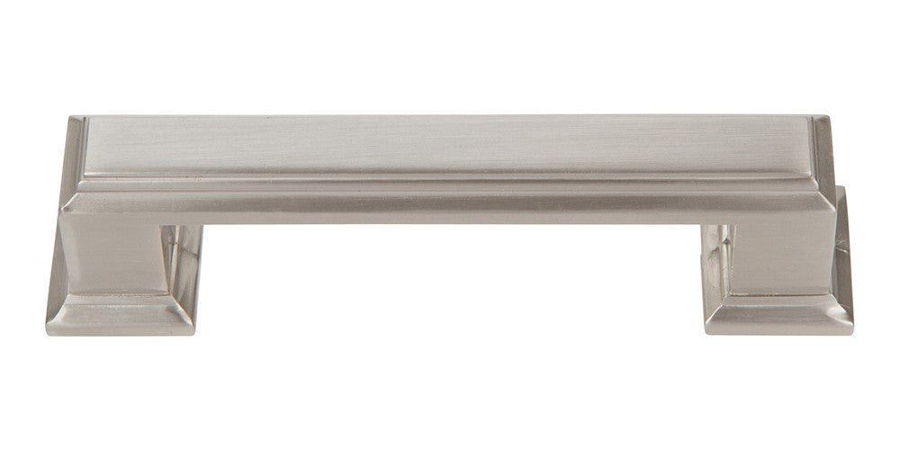 ATLAS HOMEWARES CABINET HARDWARE SUTTON PLACE PULL 3" CC BRUSHED NICKEL - cabinetknobsonline