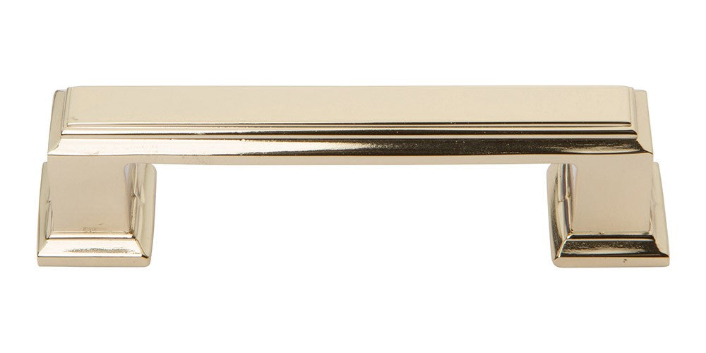 ATLAS HOMEWARES CABINET HARDWARE SUTTON PLACE PULL 3" CC FRENCH GOLD - cabinetknobsonline