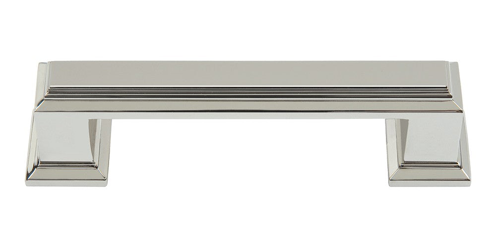 ATLAS HOMEWARES CABINET HARDWARE SUTTON PLACE PULL 3" CC POLISHED NICKEL - cabinetknobsonline