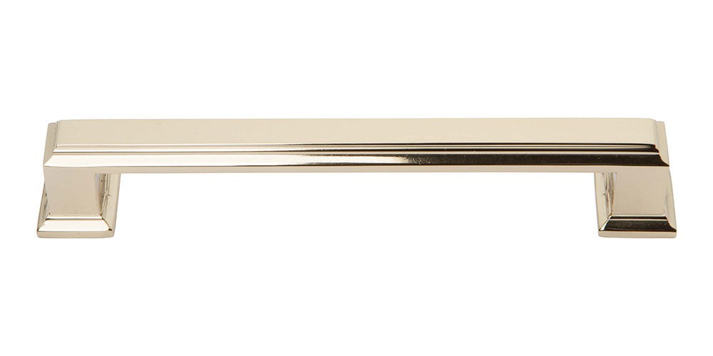 ATLAS HOMEWARES CABINET HARDWARE SUTTON PLACE PULL 128 MM CC FRENCH GOLD - cabinetknobsonline