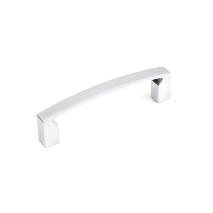 Century Cabinet Hardware Fairmont - Zinc Die Cast, 96mm cc Pull, Dull Chrome Europe - cabinetknobsonline