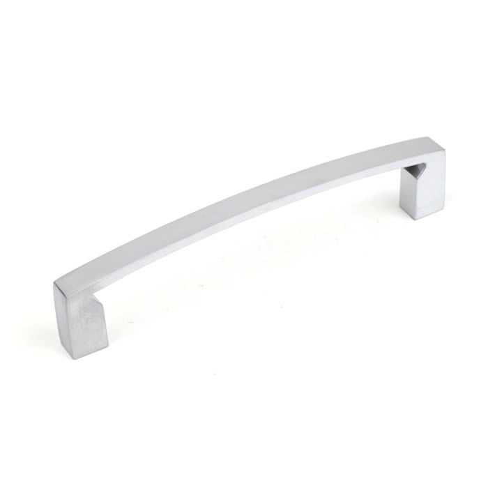 Century Cabinet Hardware Fairmont - Zinc Die Cast, 128mm cc Pull, Dull Chrome Europe - cabinetknobsonline