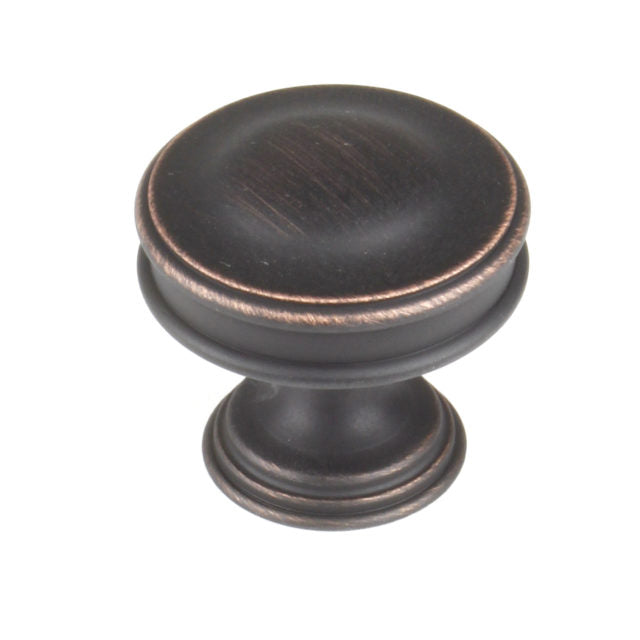 Century Cabinet Hardware Belvedere 1-3-8" diameter zinc die cast knob in Regent Bronze-Copper - cabinetknobsonline