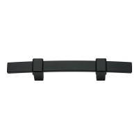 ATLAS HOMEWARES CABINET HARDWARE BUCKLE-UP PULL 3" CC MATTE BLACK - cabinetknobsonline