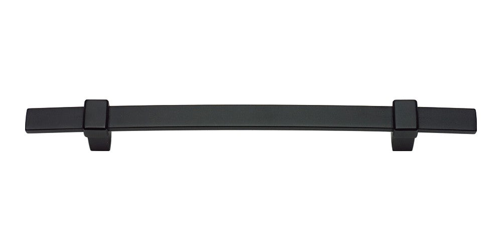 ATLAS HOMEWARES CABINET HARDWARE BUCKLE -UP PULL 160 MM CC MATTE BLACK - cabinetknobsonline