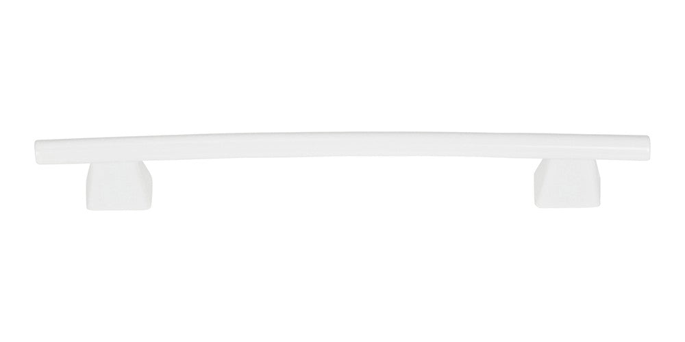 ATLAS HOMEWARES CABINET HARDWARE FULCRUM PULL 128 MM CC HIGH GLOSS WHITE - cabinetknobsonline