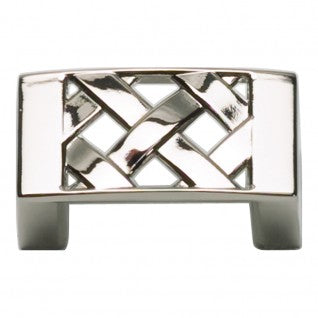 ATLAS HOMEWARES CABINET HARDWARE LATTICE KNOB POLISHED NICKEL - cabinetknobsonline