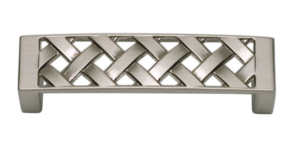 ATLAS HOMEWARES CABINET HARDWARE LATTICE PULL 3" CC BRUSHED NICKEL - cabinetknobsonline