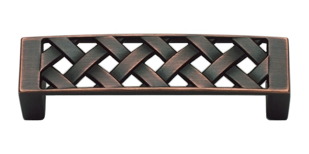 ATLAS HOMEWARES CABINET HARDWARE LATTICE PULL 3" CC VENITIAN BRONZE - cabinetknobsonline