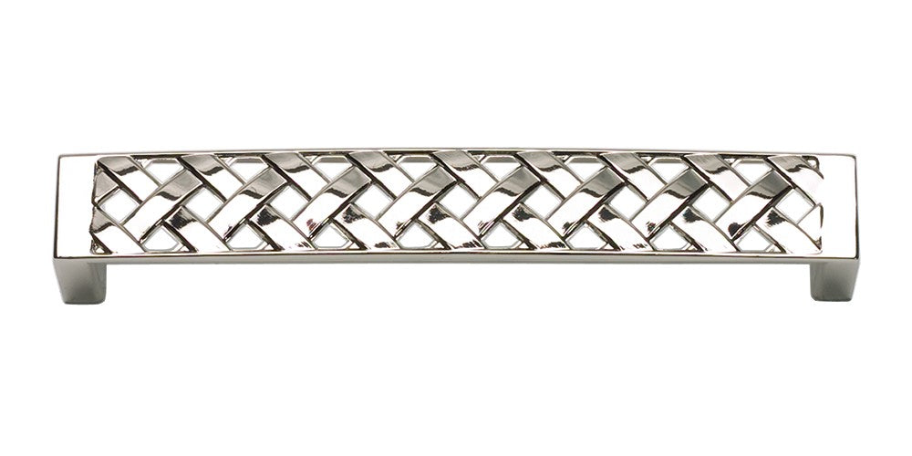 ATLAS HOMEWARES CABINET HARDWARE LATTICE PULL 128 MM CC POLISHED NICKEL - cabinetknobsonline