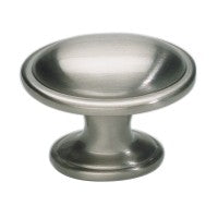 ATLAS HOMEWARES CABINET HARDWARE AUSTEN OVAL KNOB BRUSHED NICKEL - cabinetknobsonline