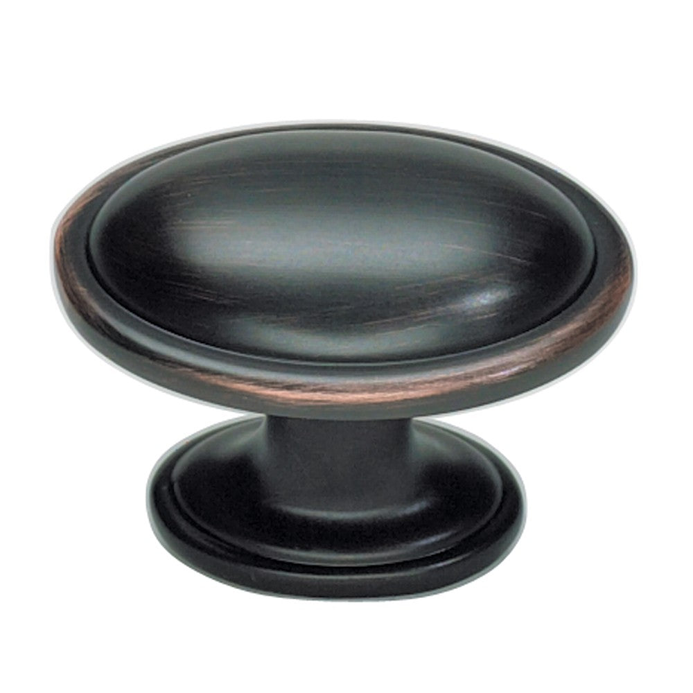 ATLAS HOMEWARES CABINET HARDWARE AUSTEN OVAL KNOB VENITIAN BRONZE - cabinetknobsonline