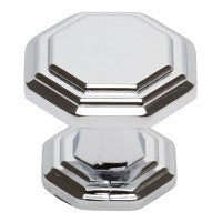 ATLAS HOMEWARES CABINET HARDWARE DICKINSON OCTAGON KNOB CHROME - cabinetknobsonline