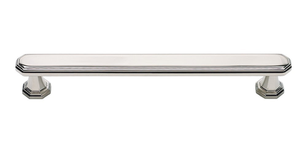 ATLAS HOMEWARES CABINET HARDWARE DICKINSON PULL 160 MM CC POLISHED NICKEL - cabinetknobsonline