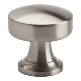 ATLAS HOMEWARES CABINET HARDWARE BROWNING ROUND KNOB BRUSHED NICKEL - cabinetknobsonline