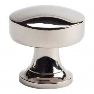 ATLAS HOMEWARES CABINET HARDWARE BROWNING ROUND KNOB POLISHED NICKEL - cabinetknobsonline