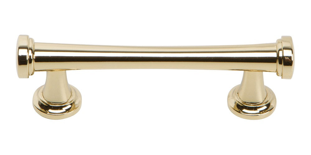 ATLAS HOMEWARES CABINET HARDWARE BROWNING PULL 3" CC FRENCH GOLD - cabinetknobsonline