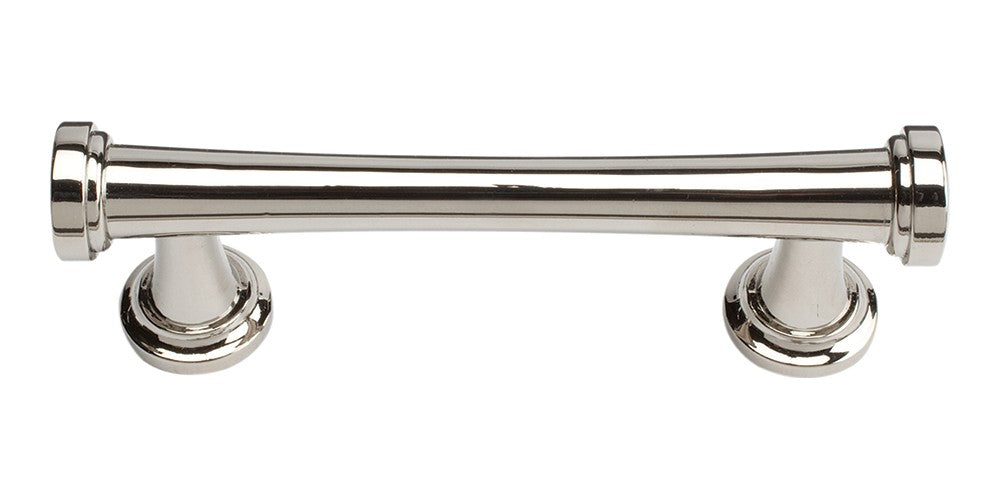 ATLAS HOMEWARES CABINET HARDWARE BROWNING PULL 3" CC POLISHED NICKEL - cabinetknobsonline