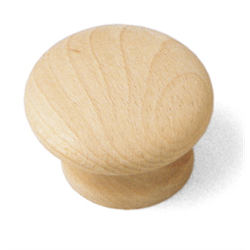 Laurey Cabinet Knobs, 1 3-4" Wood Mushroom Knob - cabinetknobsonline