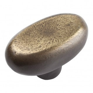 ATLAS HOMEWARES CABINET HARDWARE DISTRESSED OVAL KNOB ANTIQUE BRONZE - cabinetknobsonline