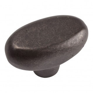 ATLAS HOMEWARES CABINET HARDWARE DISTRESSED OVAL KNOB OIL RUBBED BRONZE - cabinetknobsonline