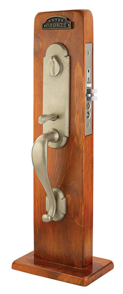 Emtek Door Hardware Sandcast Bronze  Cheyenne Mortise Entryset - cabinetknobsonline