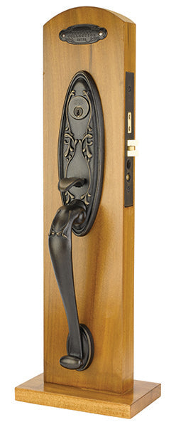 Emtek Door Hardware Sandcast Bronze  Da Vinci Mortise Entryset - cabinetknobsonline