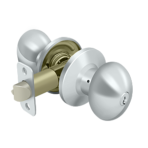 Deltana Architectural Hardware Residential Locks: Home Series Egg Knob Entry each - cabinetknobsonline