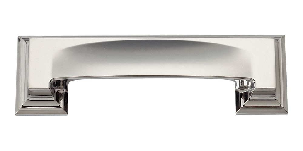 ATLAS HOMEWARES CABINET HARDWARE SUTTON PLACE BIN CUP PULL POLISHED NICKEL - cabinetknobsonline