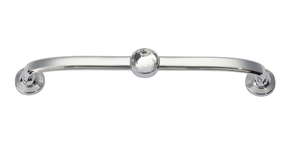 ATLAS HOMEWARES CABINET HARDWARE CRYSTAL BRACELET PULL 128 MM CC CHROME - cabinetknobsonline