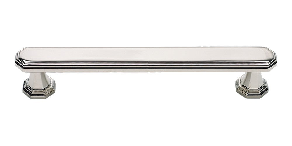 ATLAS HOMEWARES CABINET HARDWARE DICKINSON PULL 128 MM CC POLISHED NICKEL - cabinetknobsonline