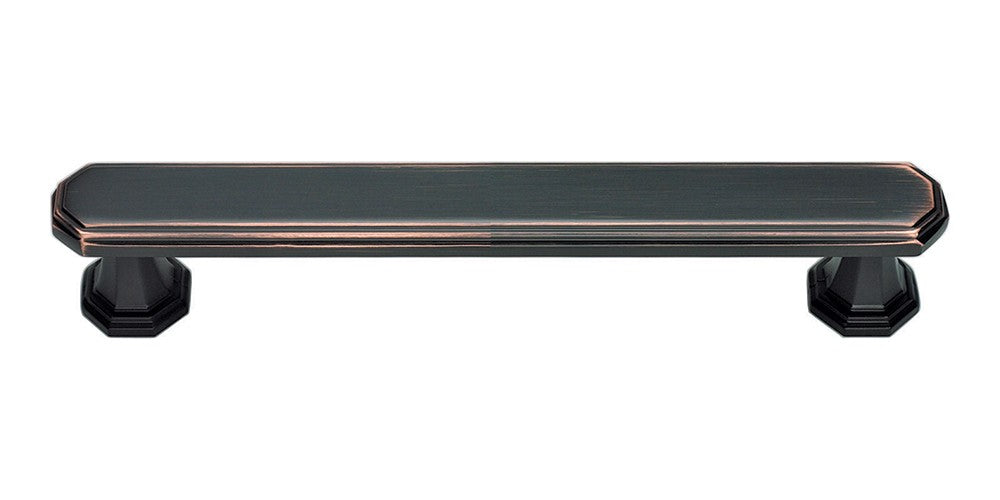 ATLAS HOMEWARES CABINET HARDWARE DICKINSON PULL 128 MM CC VENITIAN BRONZE - cabinetknobsonline